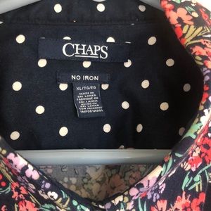 Women’s CHSPS XL floral, top three-quarter length sleeves with rollup cuffs